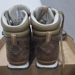 The North Face Brown Leather Hiking Boots with Tan Trim